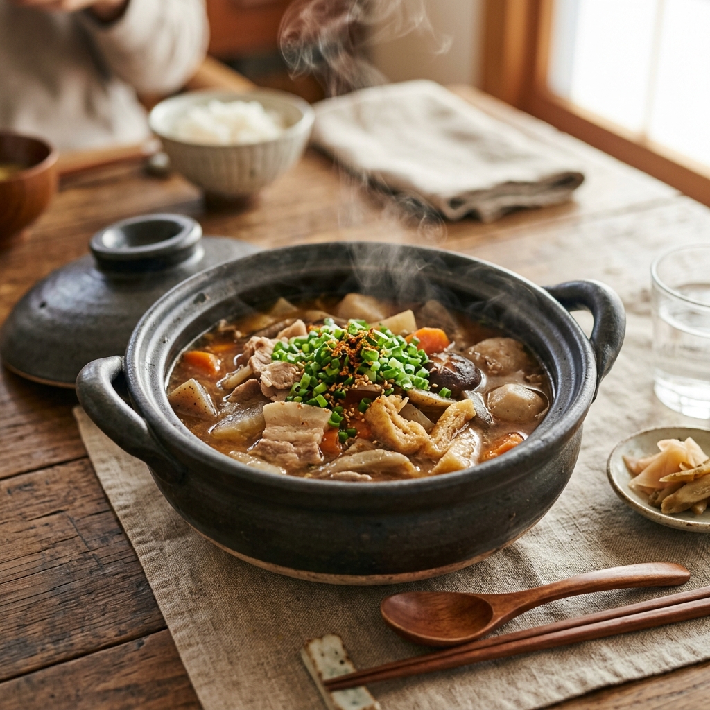 マルチポットで作る！具だくさん豚汁